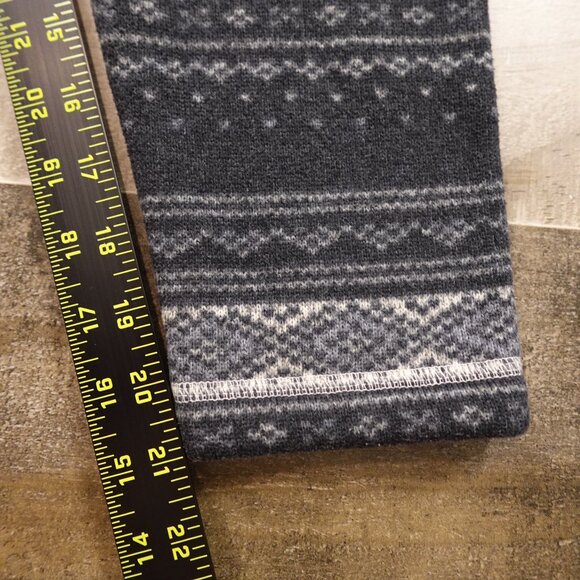 The North Face Fair Isle Pattern Fleece Pullover Men's Size Large Black Gray - Picture 7 of 11